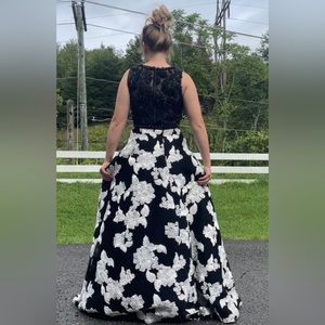 Black & White 2 Piece Jovani Prom Dress